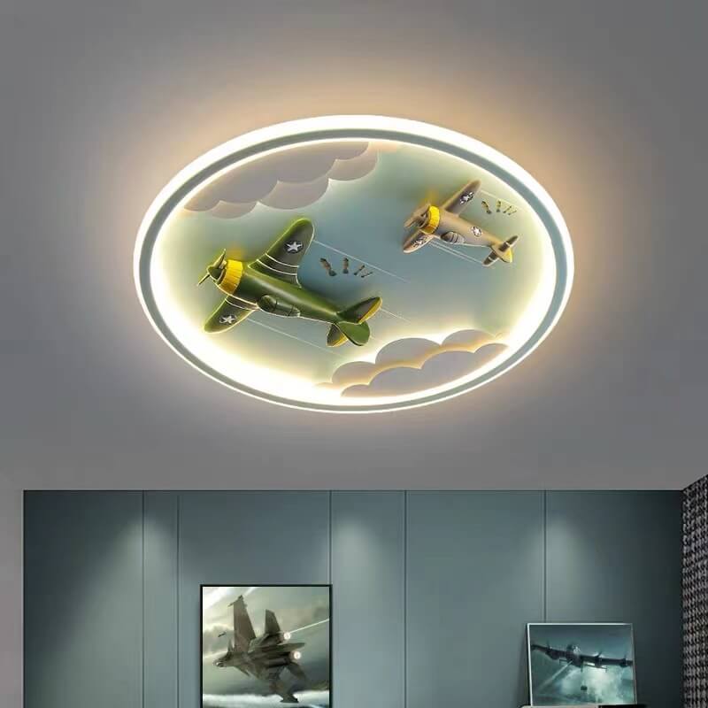 02-6d030c7d-433d-4ddf-b73c-1bc812bc3af5.jpg Modern Cartoon Resin Airplane Pegasus Acrylic Shade LED Kids Flush Mount Ceiling Light - Image 13