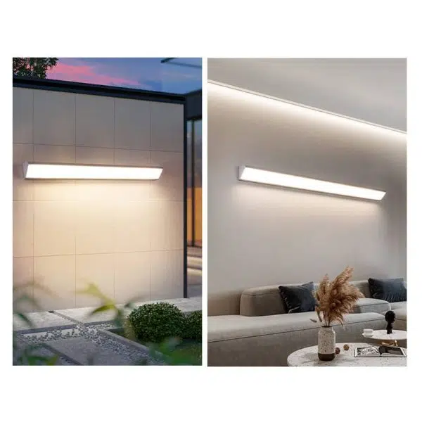 Modern Minimalist Aluminum Acrylic Waterproof Long Outdoor Indoor LED Wall Sconce Lamp - Image 23