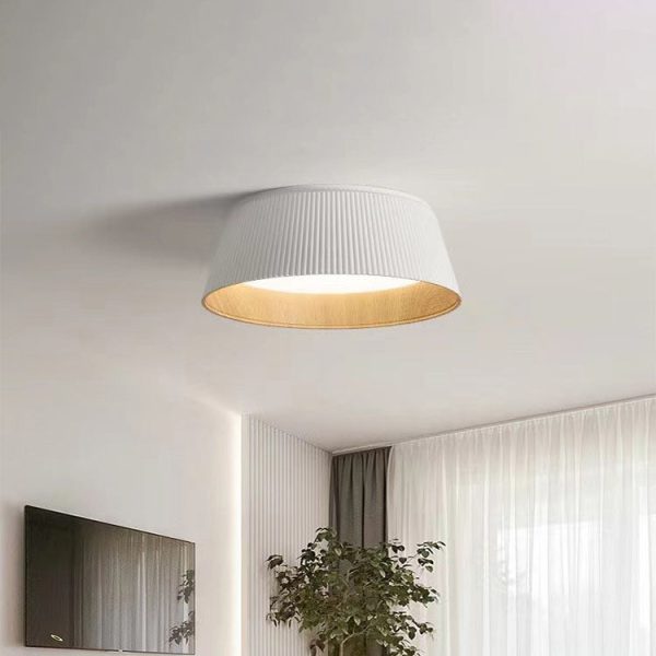 Nordic Minimalist Round LED Iron Pendant Light Flush Mount Lighting - Image 3