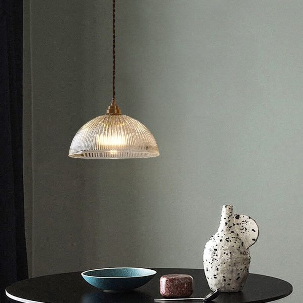 Modern Simple Clear Glass Dome Pot Lid 1-Light Pendant Light - Image 3