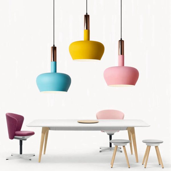 Nordic Macaron Aluminum Dome Bottle 1-Light Pendant Light - Image 21