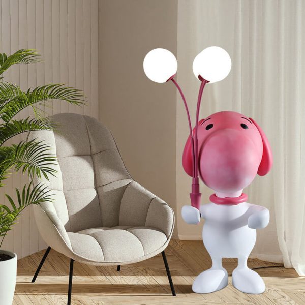 Modern Creative Snoopy Sculpture Resin 3-Light Table Lamp - Image 8