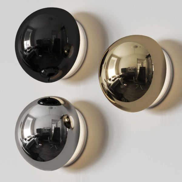 Modern Simplicity Meteorite Semicircle Metal LED Wall Sconce Lamp For Bedroom - Image 27