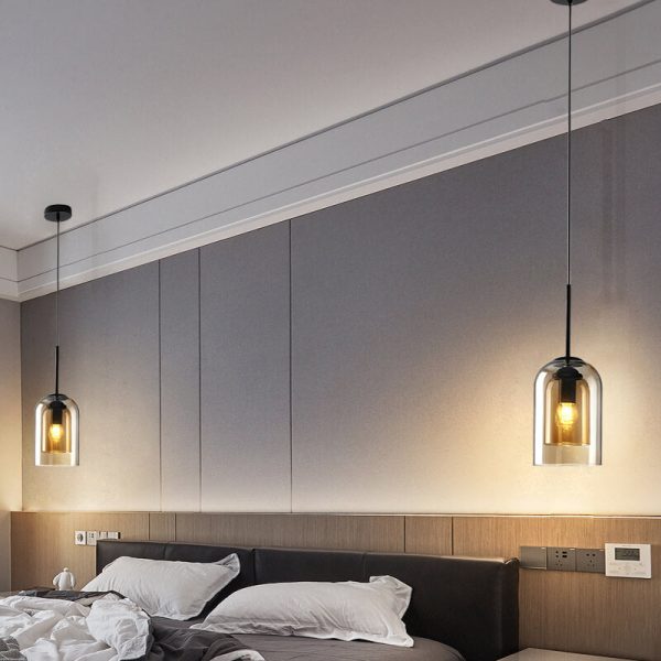 Modern Minimalist Glass Cylinder Cup Design 1-Light Pendant Light - Image 12