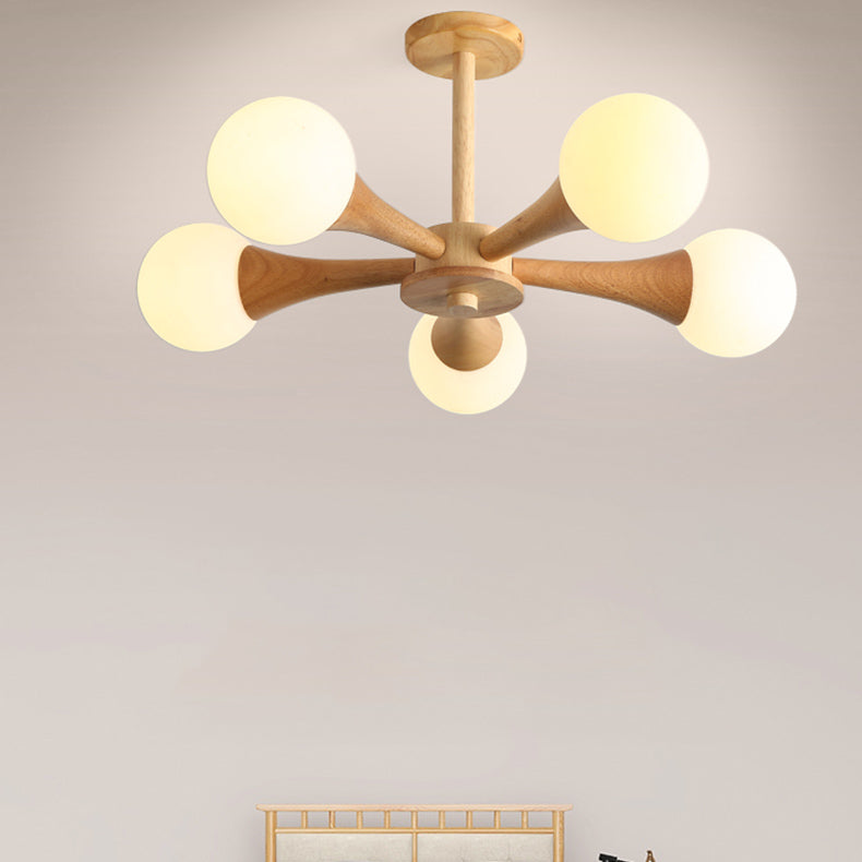 02-c8a43112-70bc-4fab-916d-d921178527dd.jpg Japanese Log Fork 3/4/5-Light Semi-Flush Mount Light - Image 1