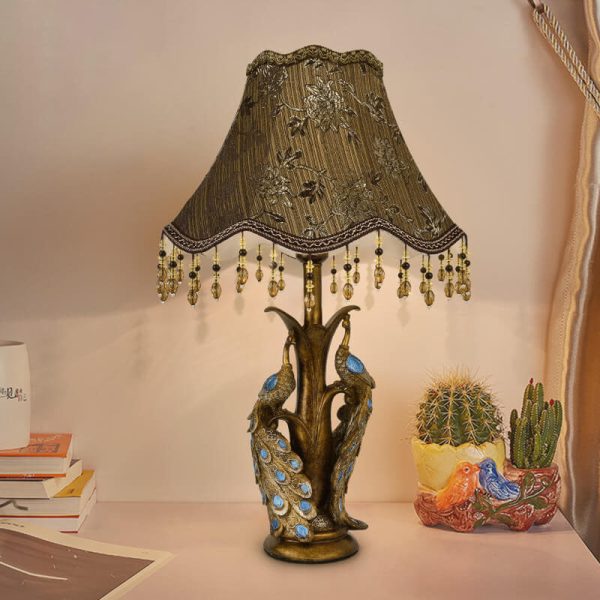 Modern Light Luxury Retro Tassel Resin 1-Light Table Lamp - Image 11