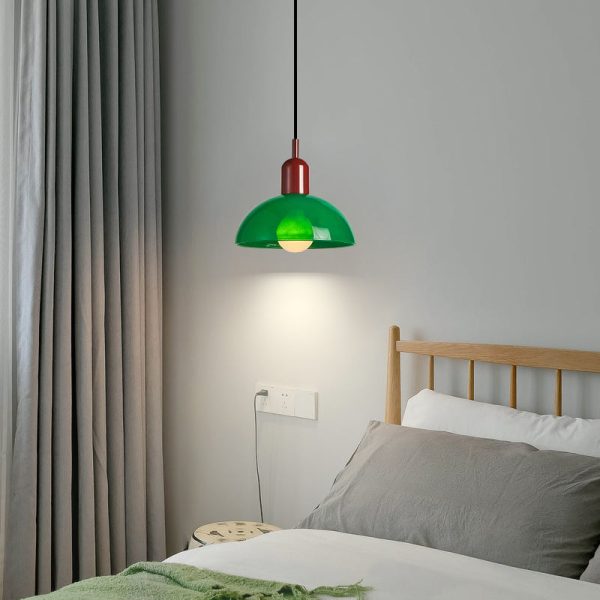 Modern Minimalist Glass Hemisphere 1-Light Pendant Light - Image 3