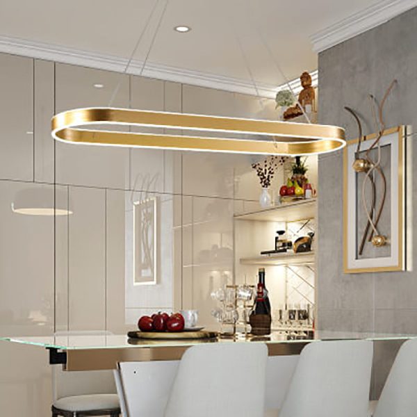 Modern Minimalist Light Luxury Oval Aluminum LED Chandelier - Image 12