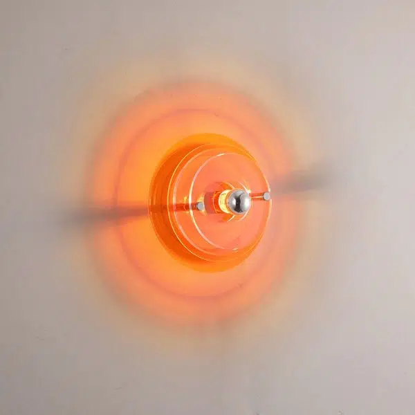 Contemporary Creative Colorful Iron Acrylic Flying Saucer Shade 1-Light Wall Sconce Lamp For Entertainment Room - Image 13