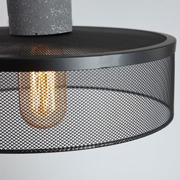 Contemporary Industrial Cylindrical Tapered Cement Iron 1-Light Pendant Light For Living Room - Image 10