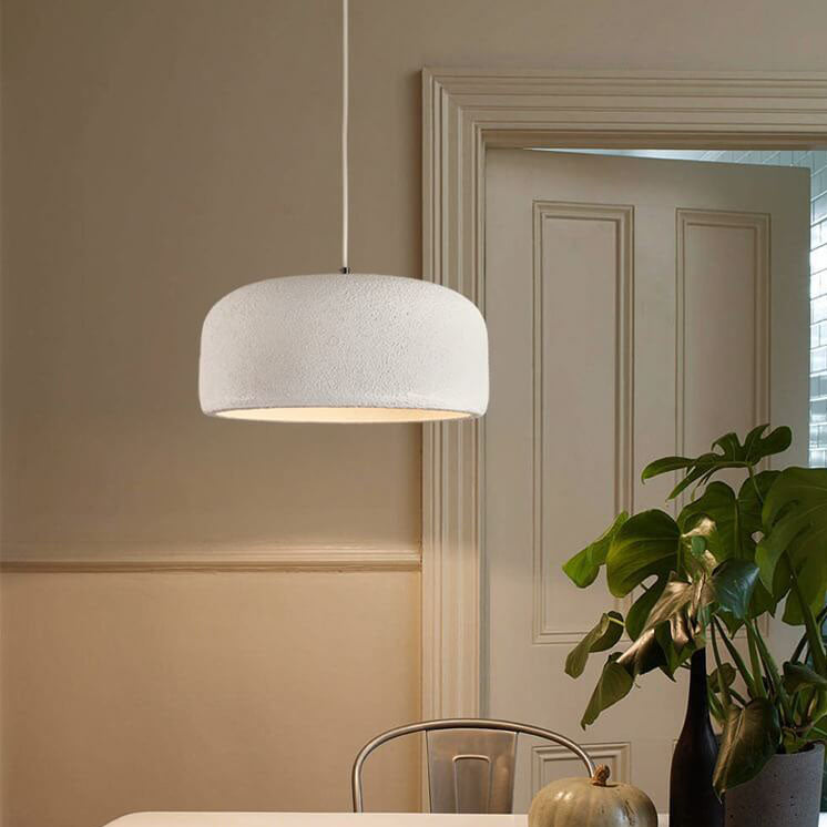 03-1406faa9-ebb6-45fe-9a58-cc2580eaa95c.jpg Japanese Minimalist Matte Texture Resin Dome 1-Light Pendant Light - Image 1
