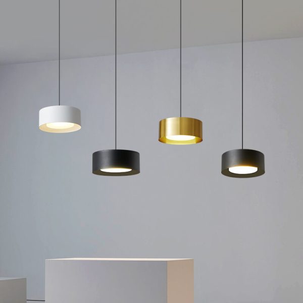 Modern Minimalist Round Head Iron LED Pendant Light - Image 5