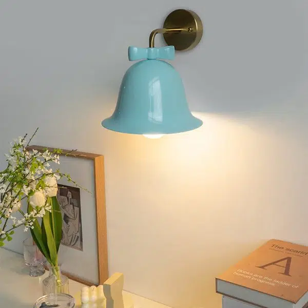 French Minimalist Bell Butterfly Iron 1-Light Wall Sconce Lamp - Image 5