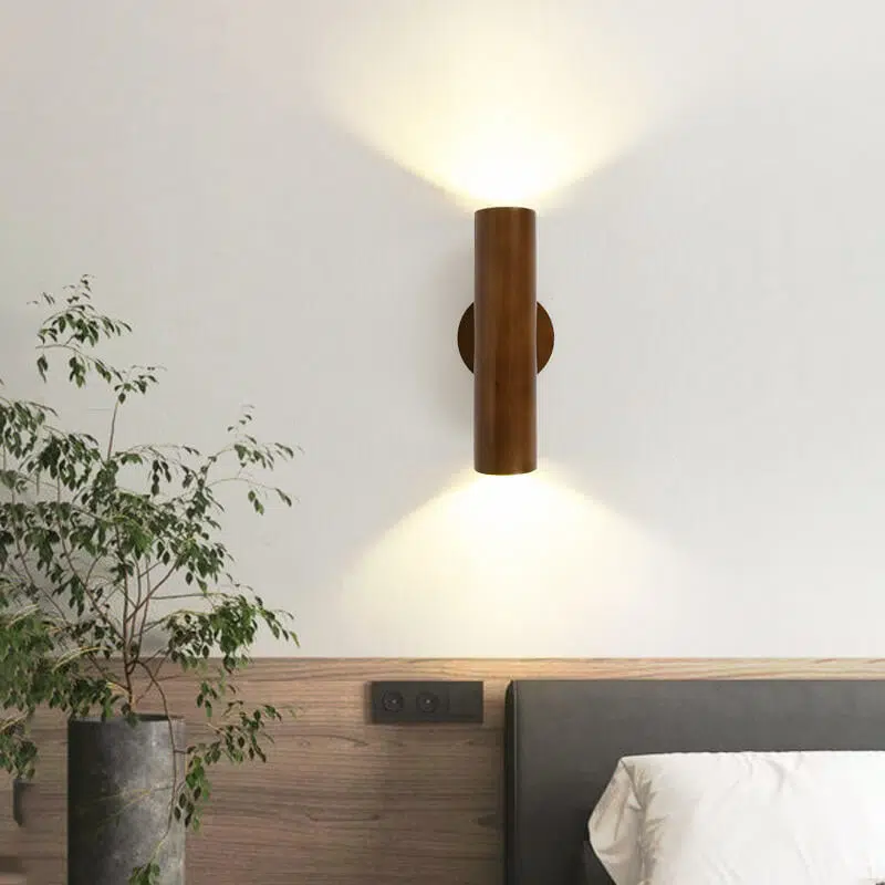 03-44df74ee-6b16-4b54-b262-9733d2ebd3b0.jpg Modern Simple Warm Solid Wood Strip Double Head LED Wall Sconce Lamp - Image 1