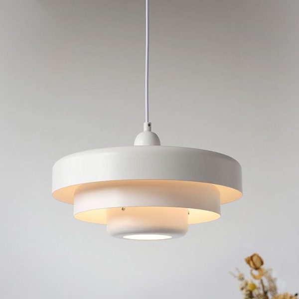 Nordic Vintage Multi-Layered Round Metal 1-Light Pendant Light - Image 6
