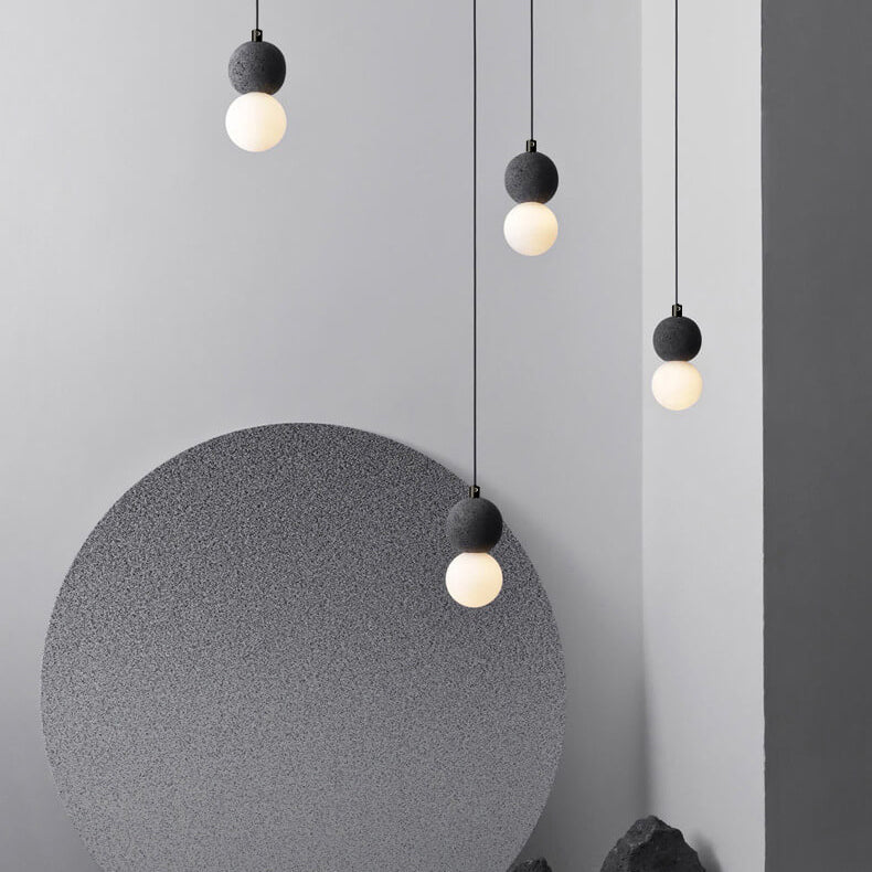 03-4f0440cc-4936-4637-9733-7b99582c3ca8.jpg Contemporary Scandinavian Orb Terrazzo 1-Light Pendant Light For Bedroom - Image 1