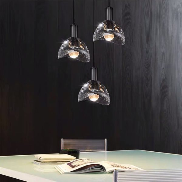 Contemporary Luxury Dazzling Curve Crystal Brass 1-Light Pendant Light For Living Room - Image 14