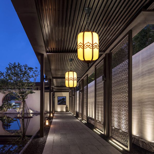 Modern Chinese Marble Lantern Outdoor Waterproof 1-Light Pendant Light - Image 18