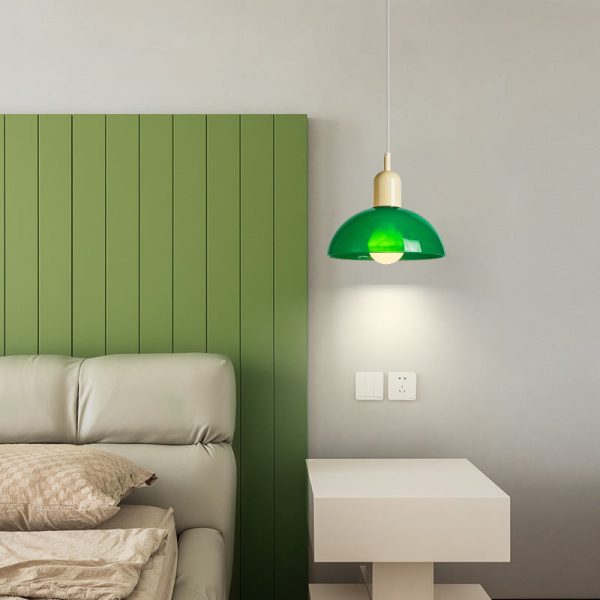 Modern Minimalist Glass Hemisphere 1-Light Pendant Light - Image 8