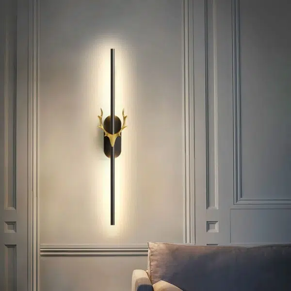 Modern Light Luxury Aluminum Long Strip Antler Shape LED Wall Sconce Lamp - Image 11