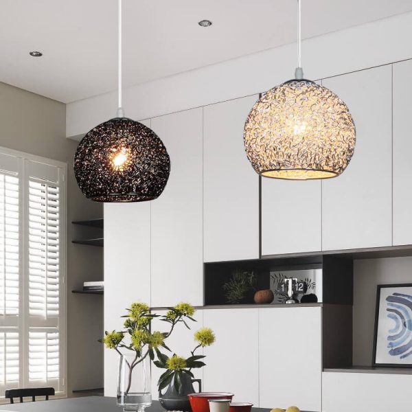 Contemporary Creative Aluminum Macaron Round 1-Light Pendant Light For Living Room - Image 15
