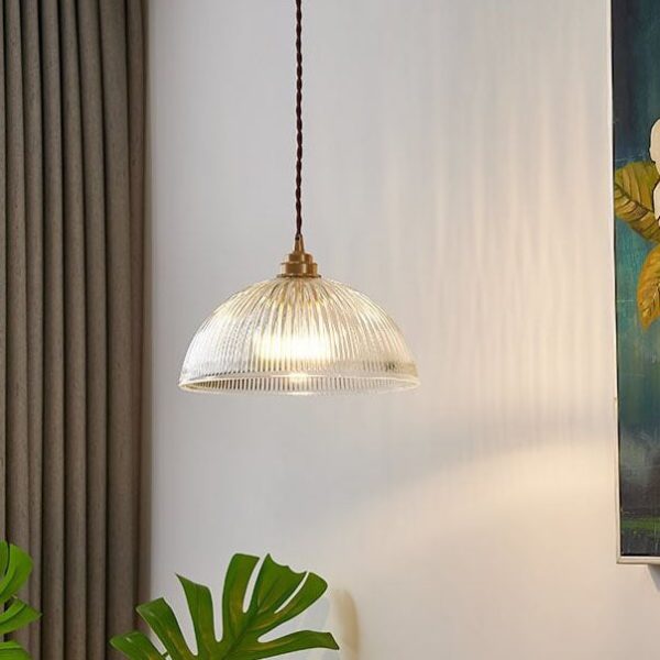 Modern Simple Clear Glass Dome Pot Lid 1-Light Pendant Light - Image 17
