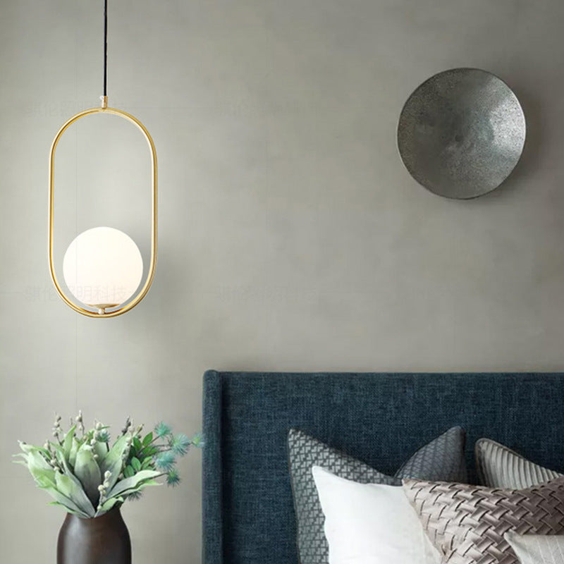 03-855b6e1d-2cfa-496e-b4e3-b0b573faaa14.jpg Modern Light Luxury Minimalist Oval Glass Orb 1/2-Light Pendant Light - Image 1