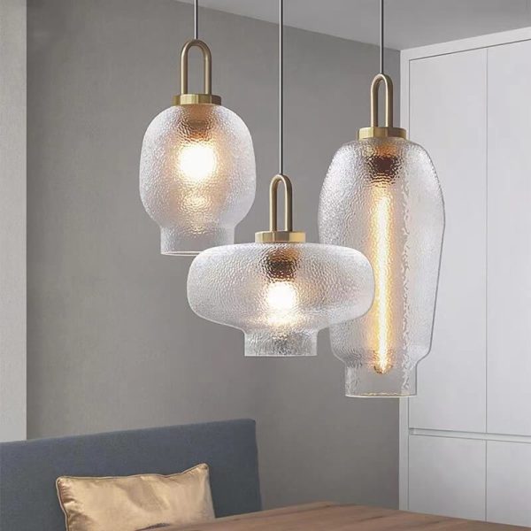 Nordic Light Luxury Oval Clear Glass 1-Light Pendant Light - Image 19