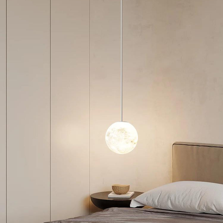 03-98fd1bc6-377b-4e06-bf30-b0ef1b6e9568.jpg Modern Minimalist Astronaut Moon Iron Resin LED Pendant Light For Bedroom - Image 1