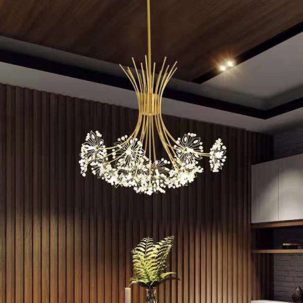 Modern Transitional Crystal Dandelion Branches 13/19 Light Chandelier For Dining Room - Image 3