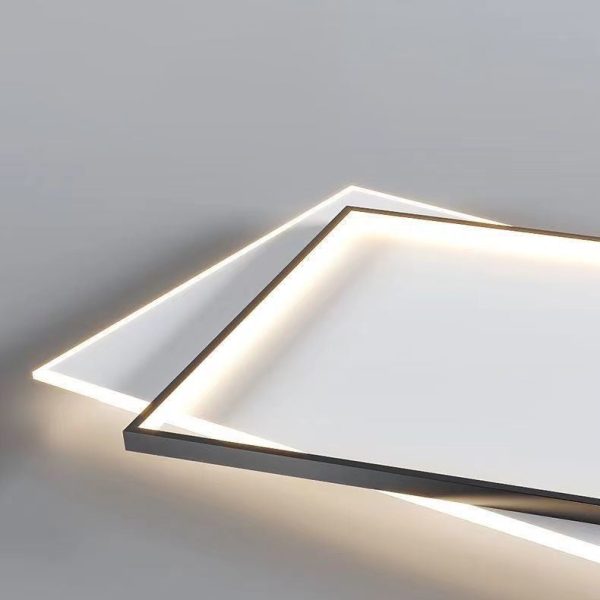 Modern Minimalist Square Round Iron Acrylic LED Flush Mount Ceiling Light For Living Room - Image 7