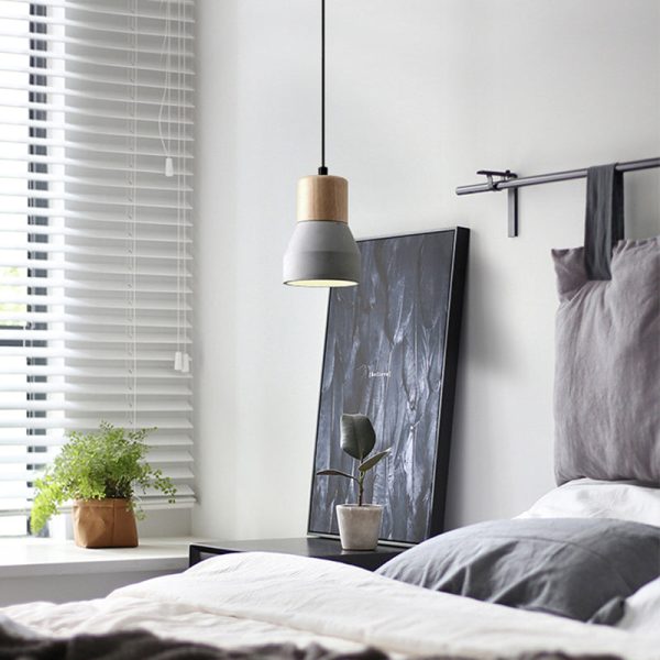 Nordic Cement Tapered 1-Light Mini LED Pendant Light - Image 2