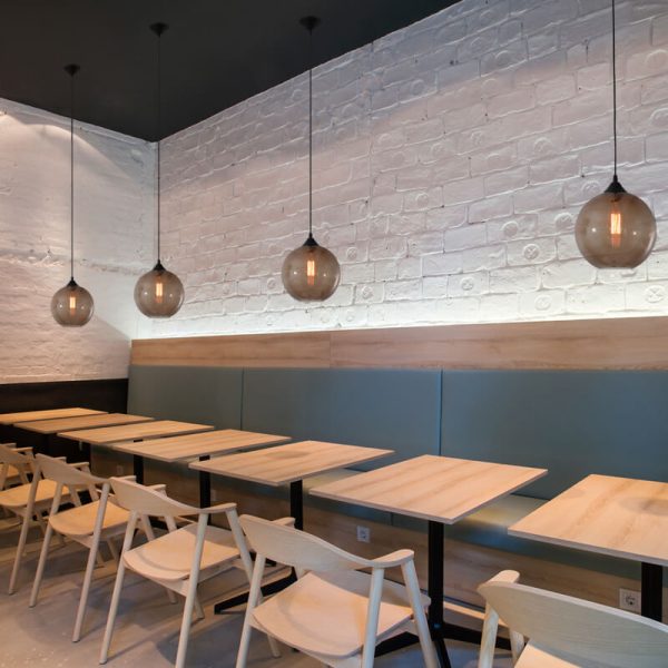 Nordic Minimalist Stained Round Glass 1-Light Pendant Light - Image 4