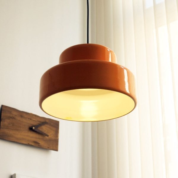 Contemporary Scandinavian Double Round Iron 1-Light Pendant Light For Living Room - Image 7