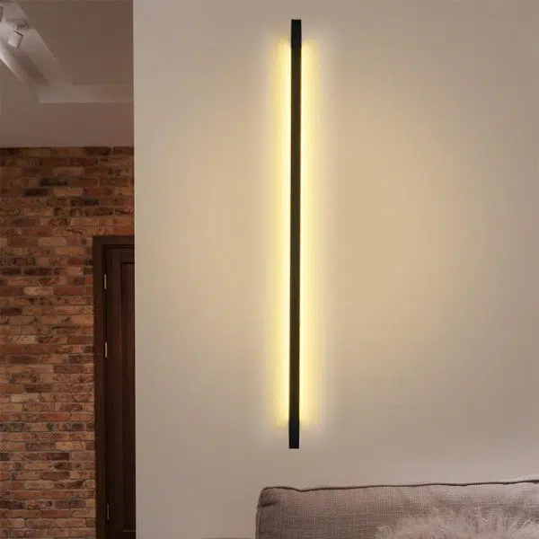 Modern Simplicity Long Strip Aluminum Silicone LED Wall Sconce Lamp - Image 3