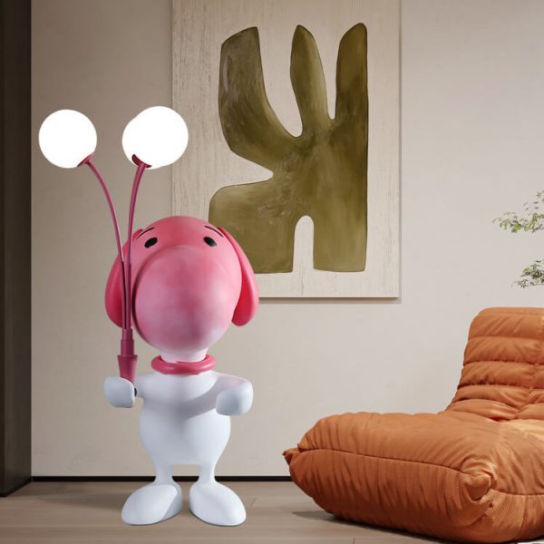 Modern Creative Snoopy Sculpture Resin 3-Light Table Lamp - Image 9
