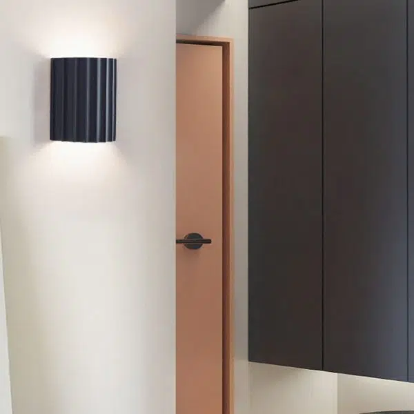 Contemporary Nordic Resin Tiles 2-Light Wall Sconce Lamp For Bedroom - Image 2