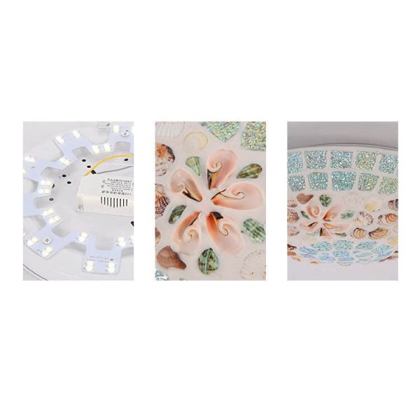 Tiffany Creative Mosaic Shells 1-Light Flush Mount Ceiling Light - Image 18