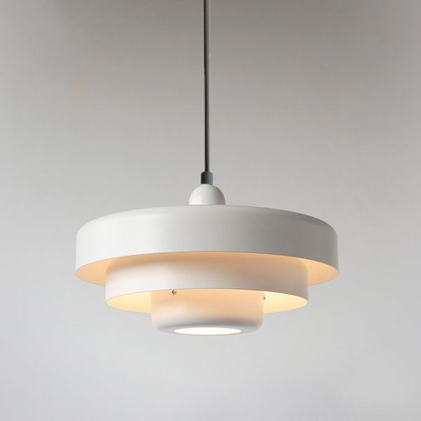 Nordic Vintage Multi-Layered Round Metal 1-Light Pendant Light - Image 7