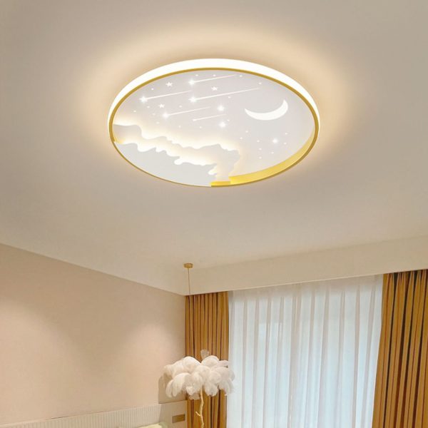 Modern Simplicity Iron Round Children LED Flush Mount Ceiling Light For Bedroom - Image 3