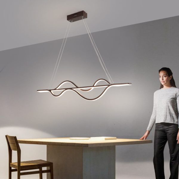 Modern Minimalist Lines LED Island Light Chandelier - Image 2