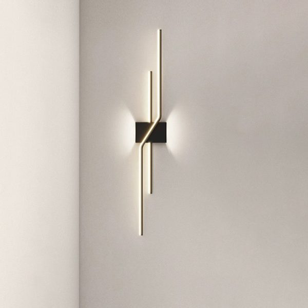 Modern Minimalist Aluminum Geometric Long Straight Line LED Wall Sconce Lamp For Living Room - Image 11
