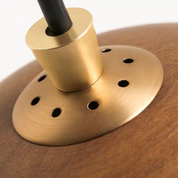 Nordic Minimalist Solid Wood Dome Glass Lampshade LED Pendant Light - Image 6