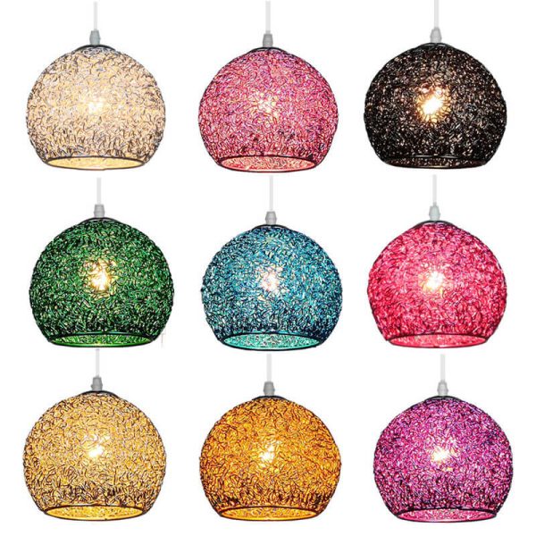 Contemporary Creative Aluminum Macaron Round 1-Light Pendant Light For Living Room - Image 4
