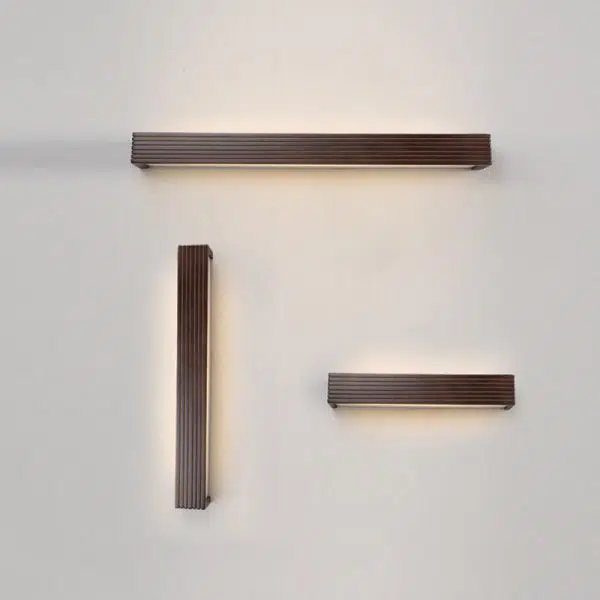 Traditional Chinese Striped Wood Cuboid LED Vanity Mirror Front Wall Sconce Lamp For Bathroom - Image 22