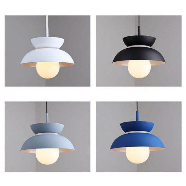 Nordic Minimalist Color Solid Aluminum 1-Light Pendant Light - Image 10