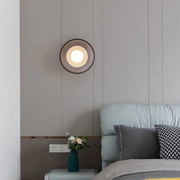 Nordic Vintage Round Hardware Glass LED Wall Sconce Lamp - Image 7