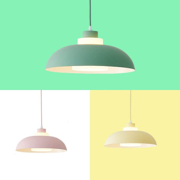 Modern Solid Color Macaron Acrylic Aluminum 1-Light Pendant Light - Image 42