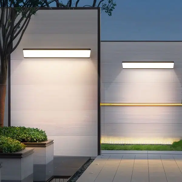 Modern Minimalist Aluminum Acrylic Waterproof Long Outdoor Indoor LED Wall Sconce Lamp - Image 7