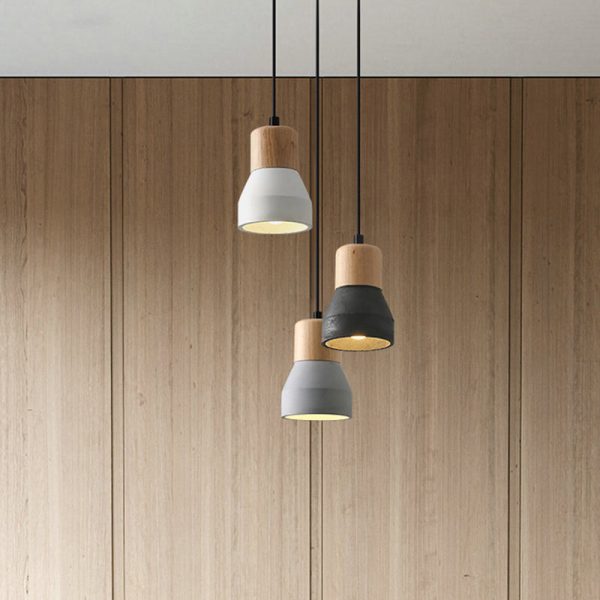 Nordic Cement Tapered 1-Light Mini LED Pendant Light - Image 4
